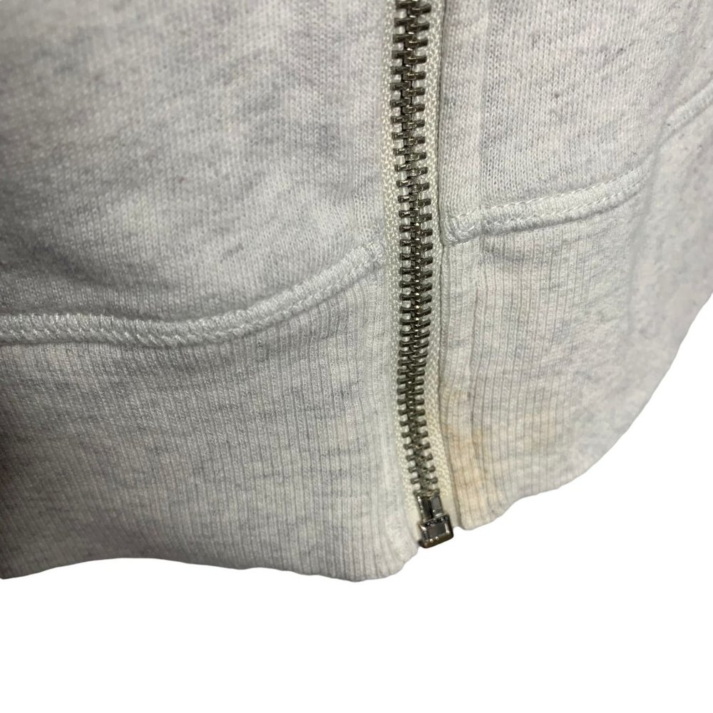 Victoria's Secret Full Zip Hooded Sweatshirt M Grey Sequins Pockets Long Sleeve - Picture 5 of 8